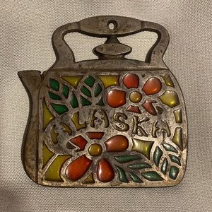 Vintage Stained Glass “Alaska” Trivet